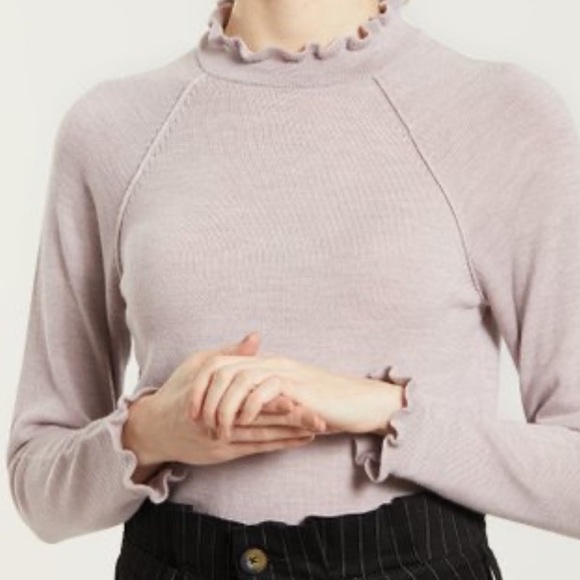 Free People Tops - Free People Womens Ruffled Pullover Sweater